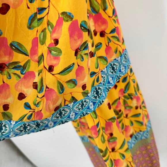 Farm Rio for Anthropologie Anjou‎ Maxi Dress Size 2 Tiered Padded Cup READ - Picture 7 of 16